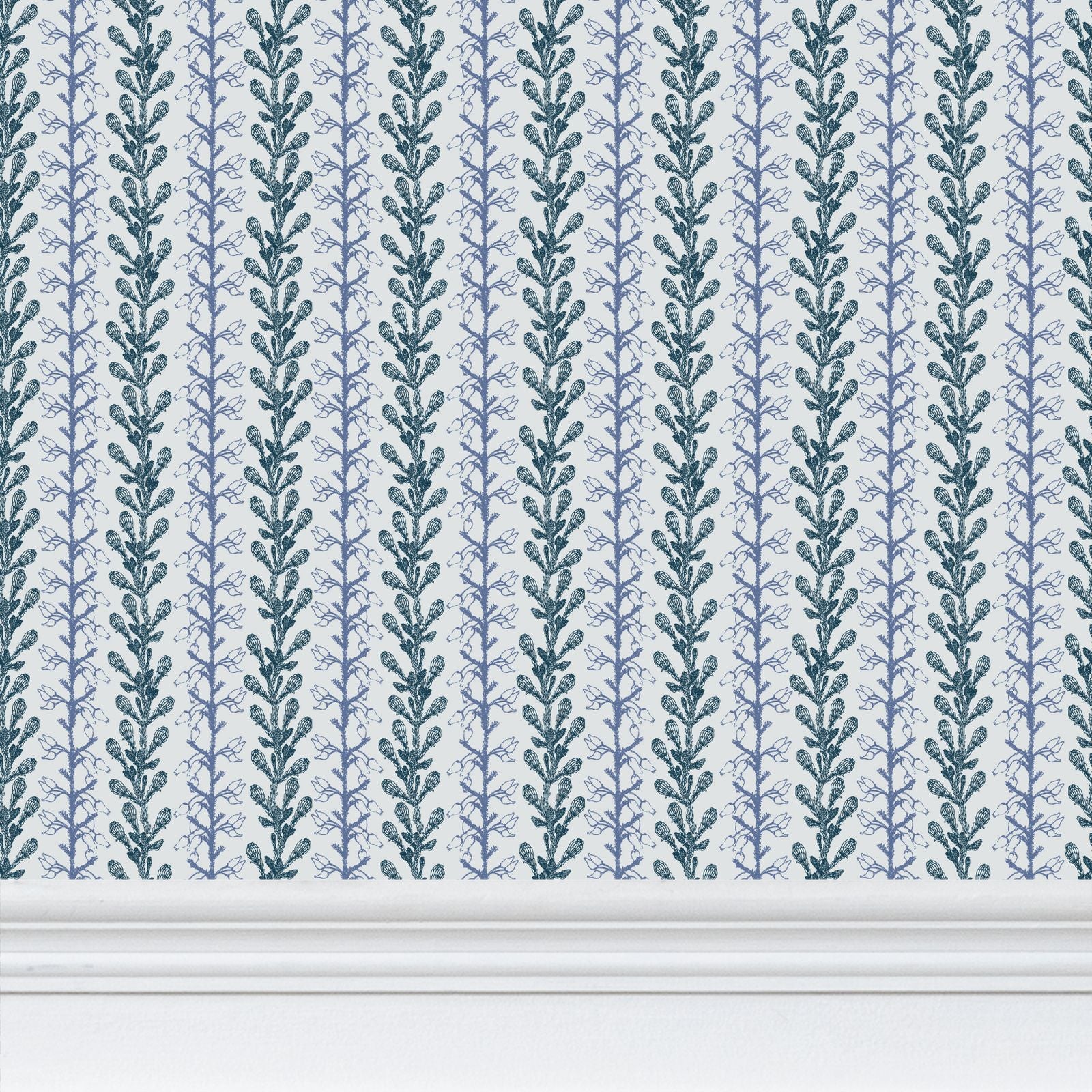 Teal Fynbos Botanical Stripe