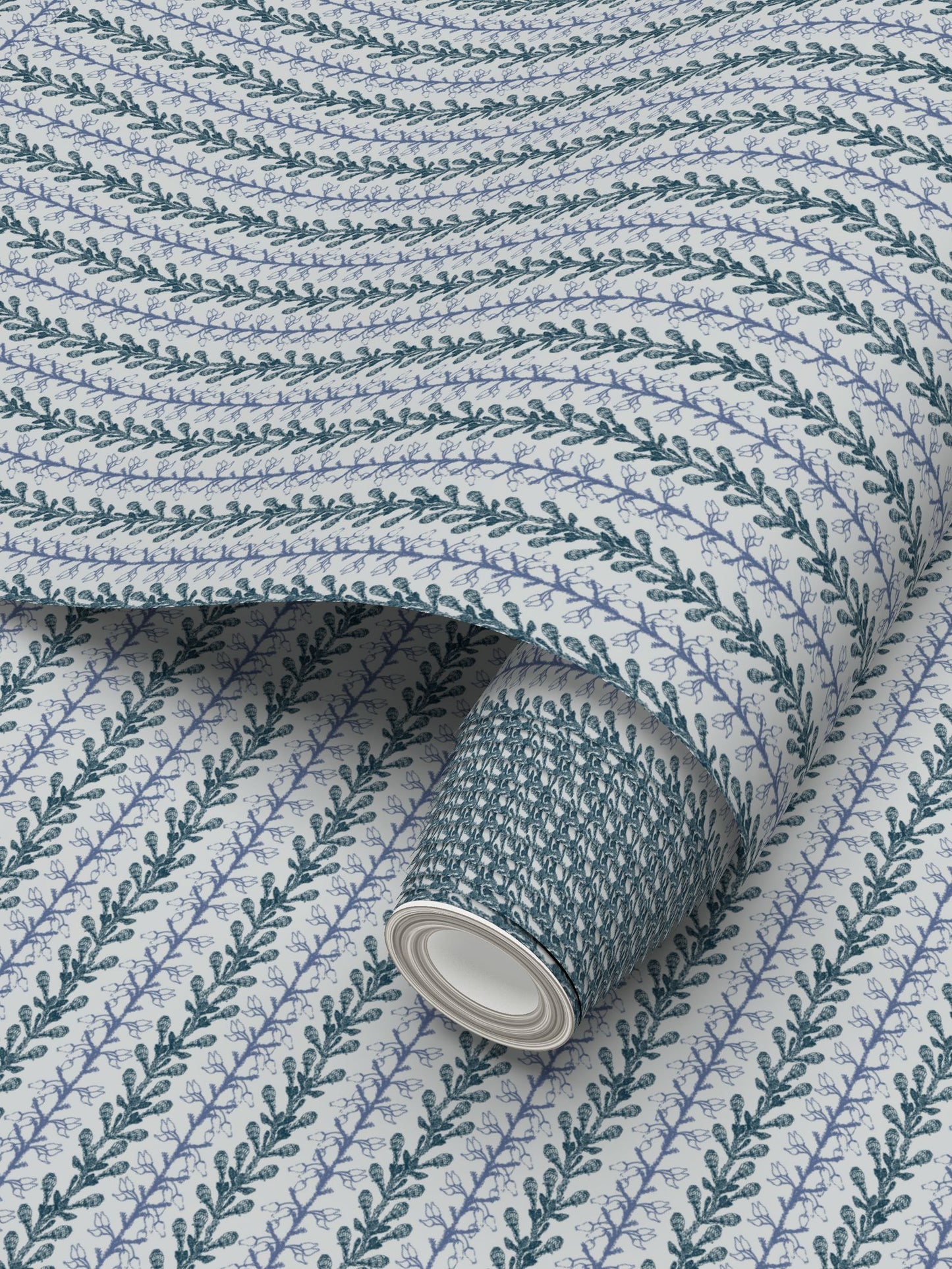 Teal Fynbos Botanical Stripe