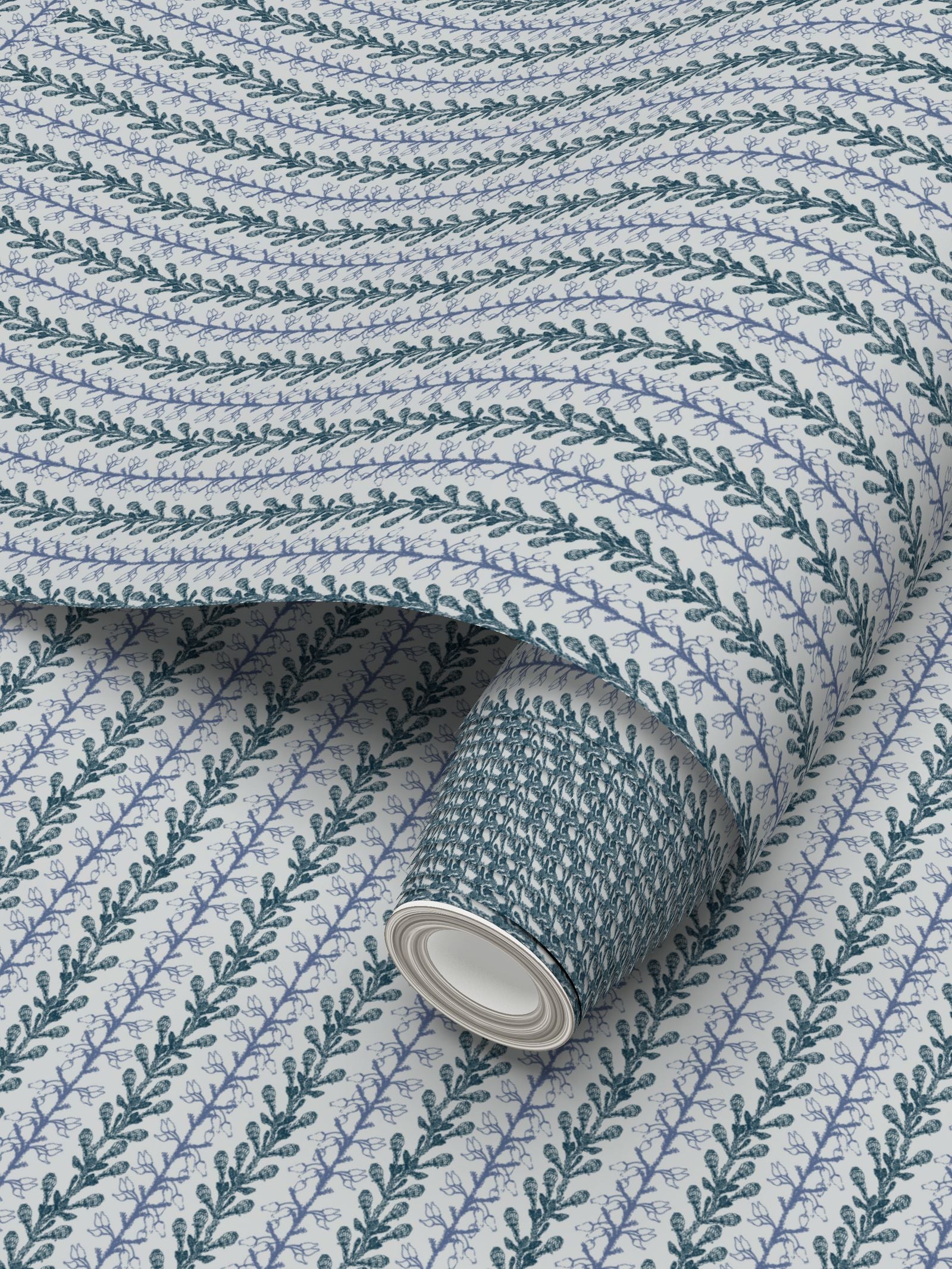 Teal Fynbos Botanical Stripe