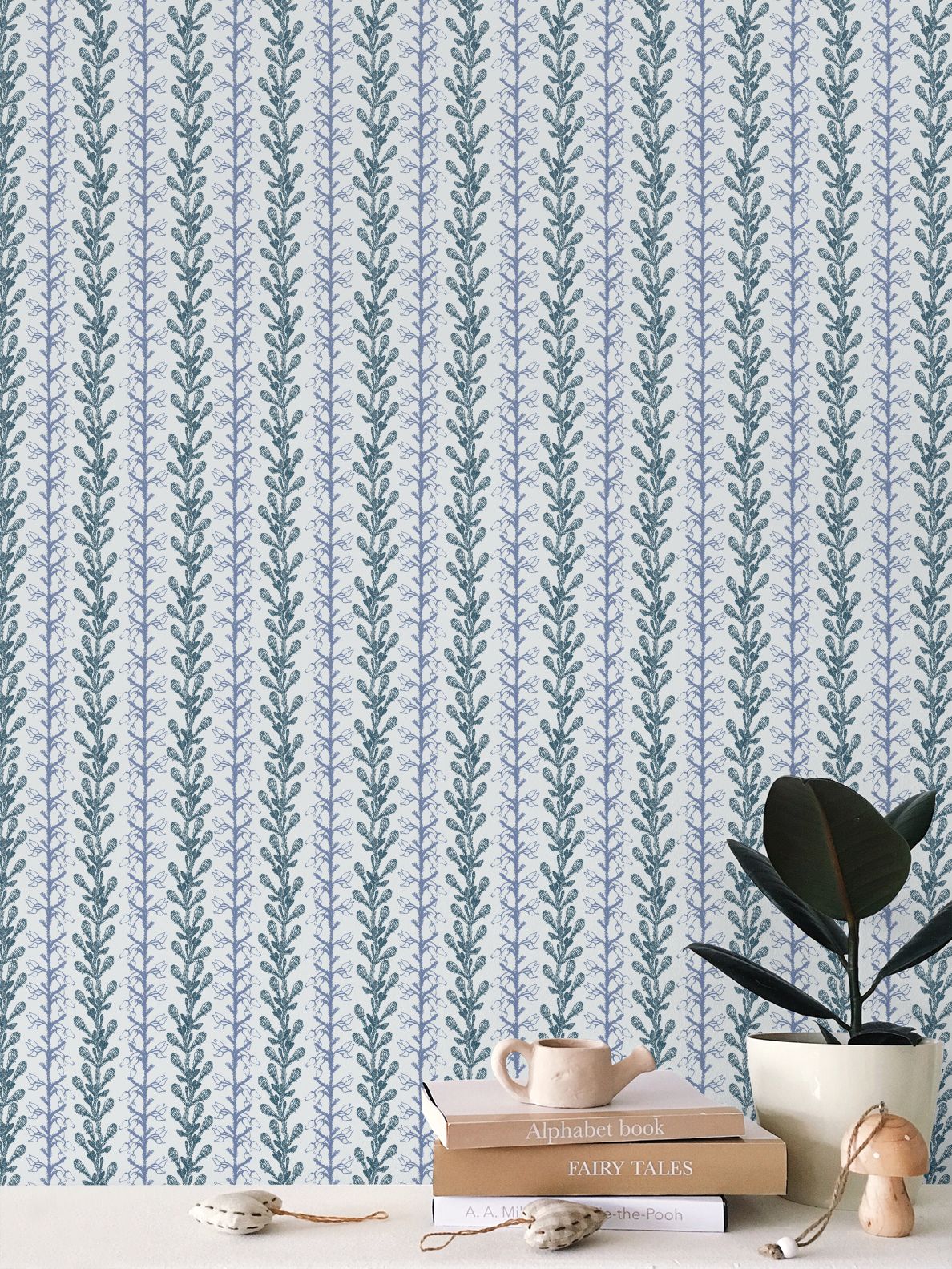 Teal Fynbos Botanical Stripe