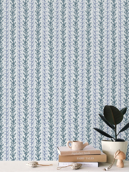 Teal Fynbos Botanical Stripe