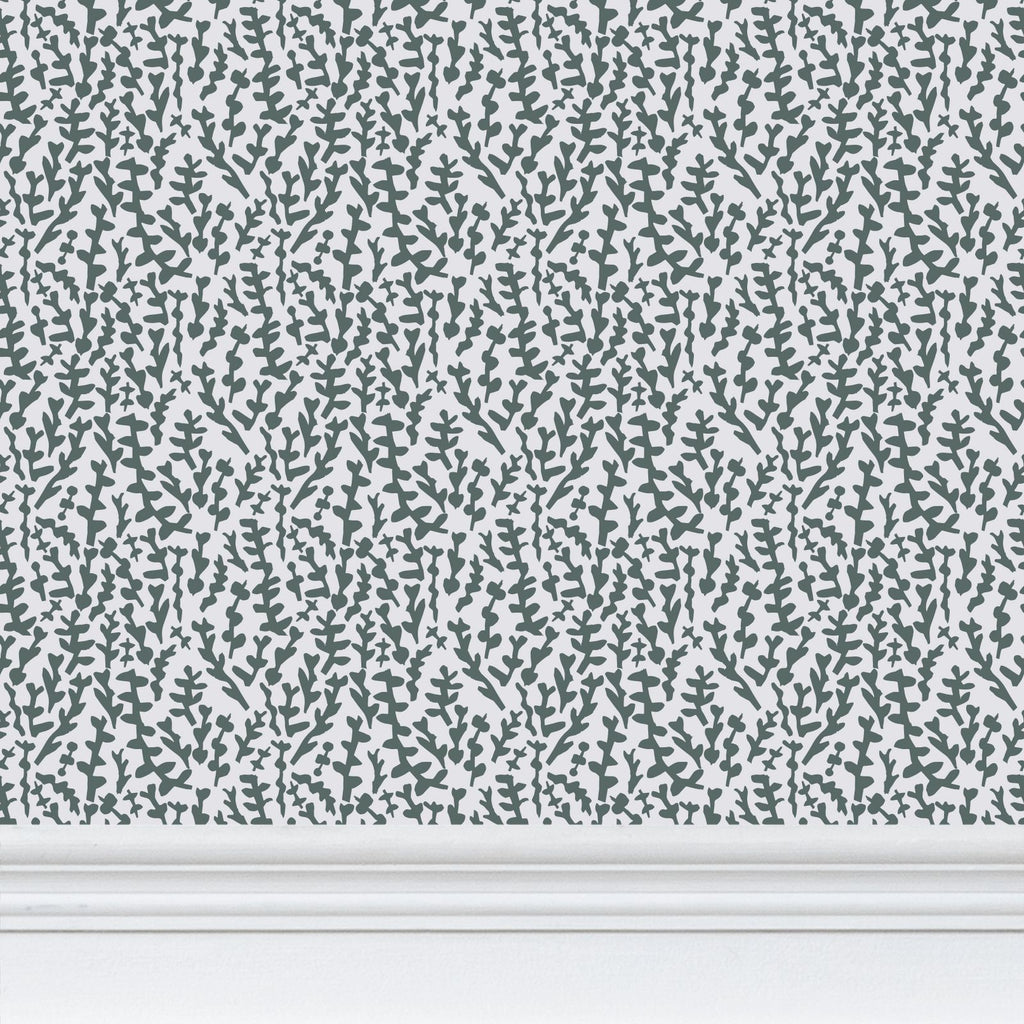 Seafoam Foliage Botanical Wallpaper