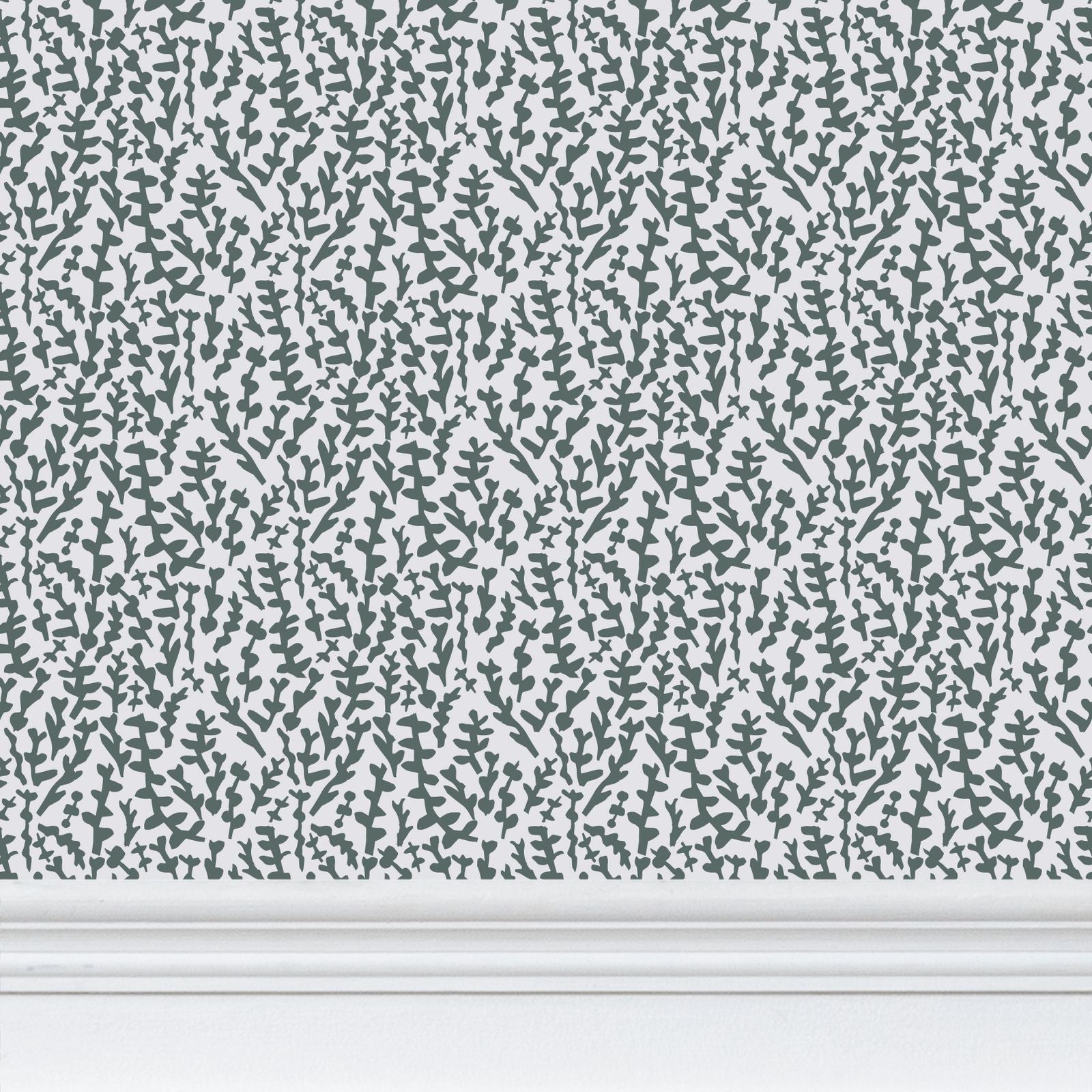 Seafoam Foliage Botanical Wallpaper