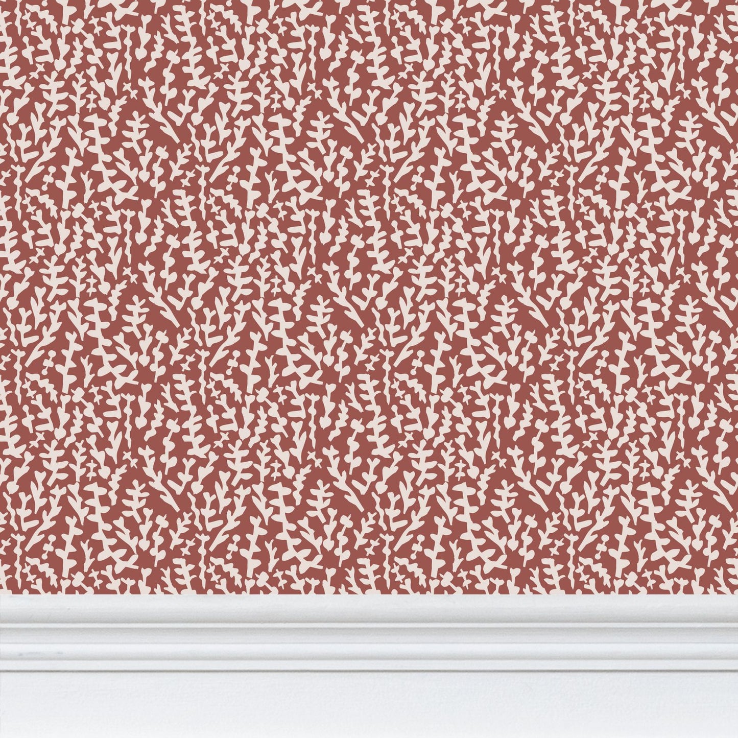 Terracotta Cut Botanical Wallpaper