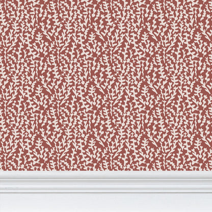 Terracotta Cut Botanical Wallpaper