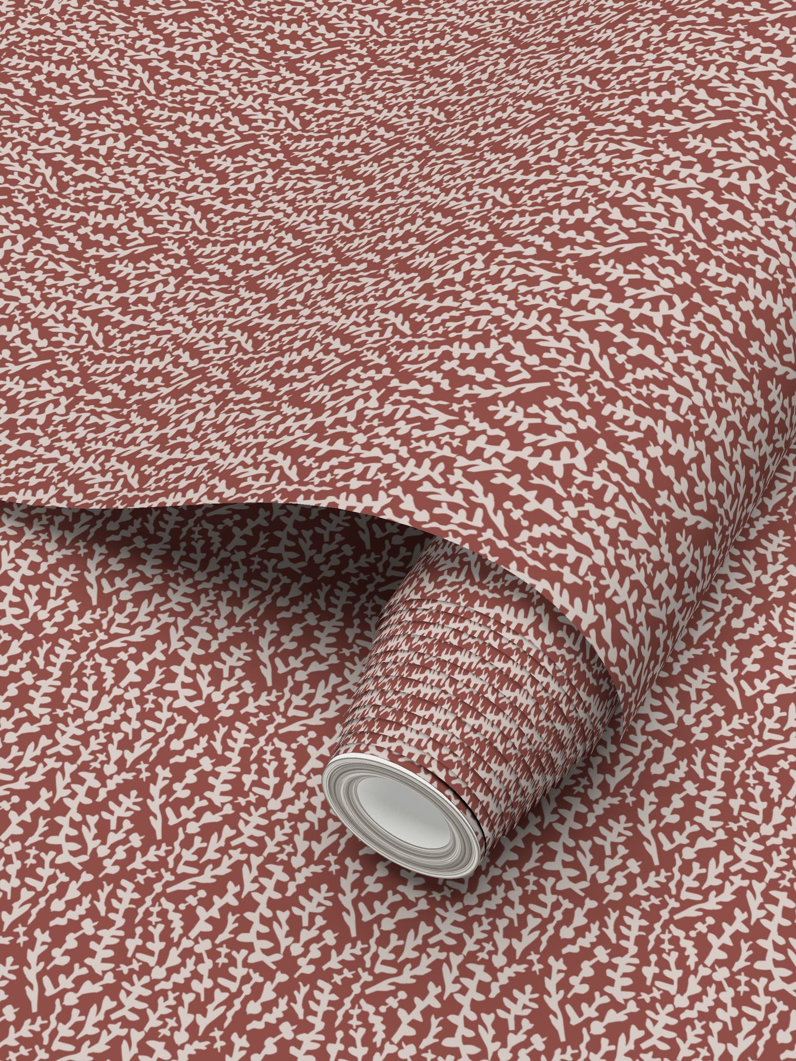 Terracotta Cut Botanical Wallpaper