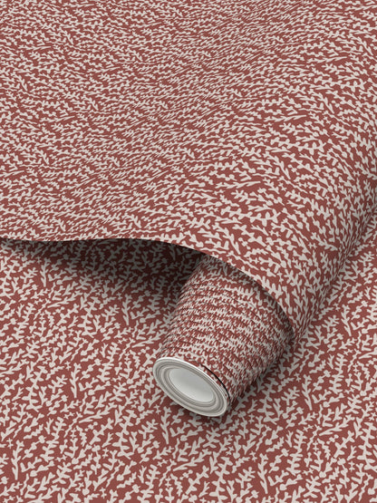 Terracotta Cut Botanical Wallpaper