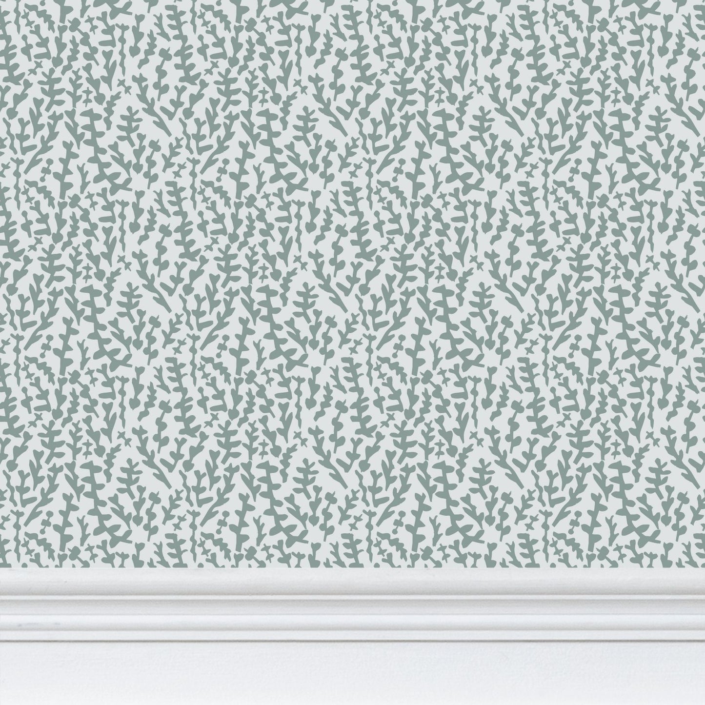 Pale Green Foliage Botanical Wallpaper