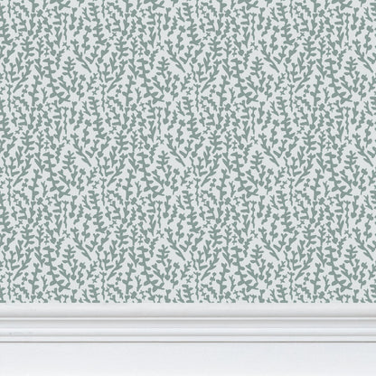 Pale Green Foliage Botanical Wallpaper