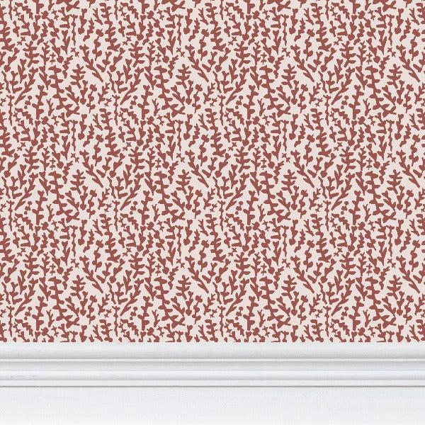 Pale Terracotta Foliage Botanical Wallpaper