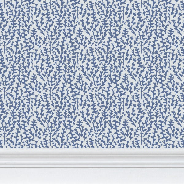 Blue Foliage Botanical Wallpaper