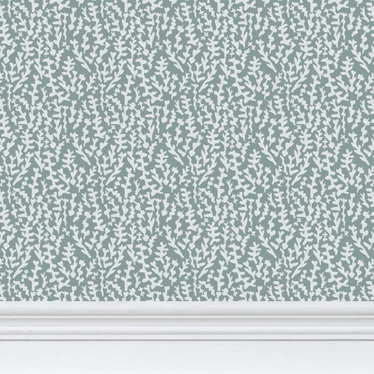 Sage Green Foliage Botanical Wallpaper